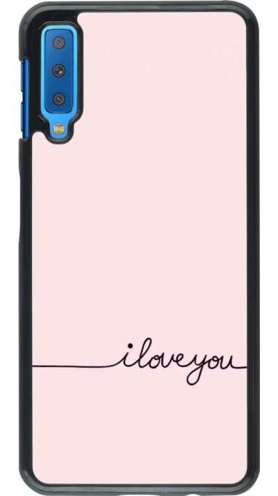 Samsung Galaxy A7 Case Hülle - Valentine 2023 i love you writing