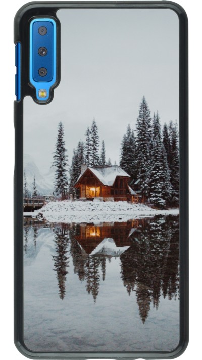 Samsung Galaxy A7 Case Hülle - Winter 25 Winter house forest afternoon
