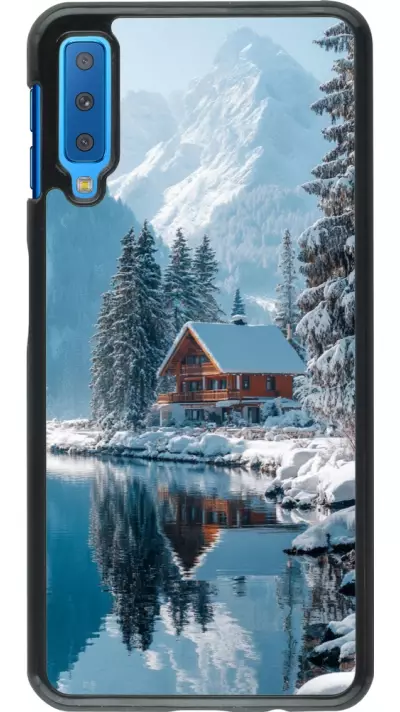 Samsung Galaxy A7 Case Hülle - Winter 25 Winter house forest day