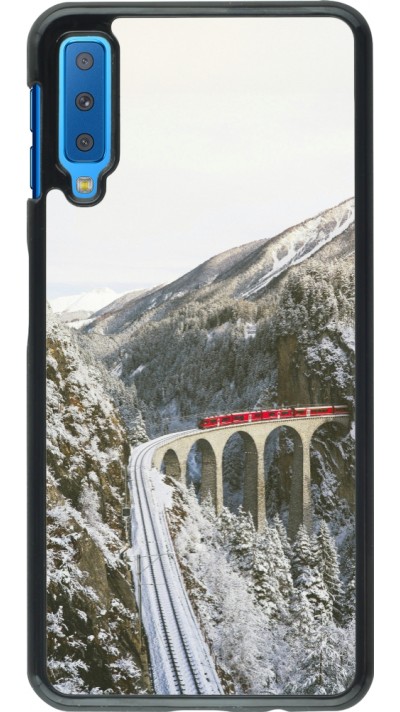 Samsung Galaxy A7 Case Hülle - Winter 25 Winter polar express