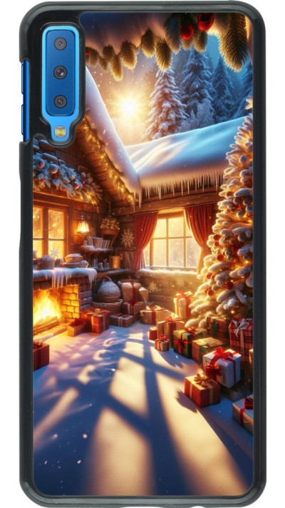 Samsung Galaxy A7 Case Hülle - Weihnachten Chalet Feerie