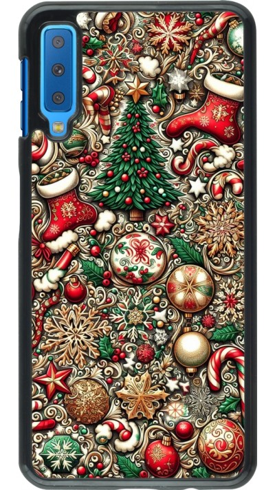 Samsung Galaxy A7 Case Hülle - Weihnachten 2023 Mikromuster