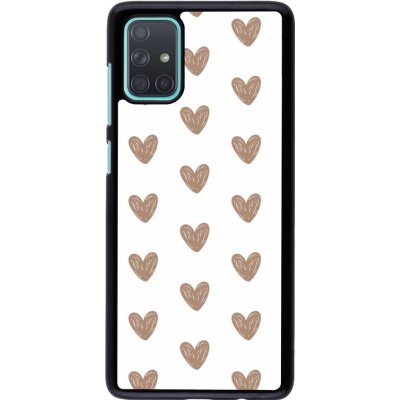 Samsung Galaxy A71 Case Hülle - Autumn 2024 brown hearts
