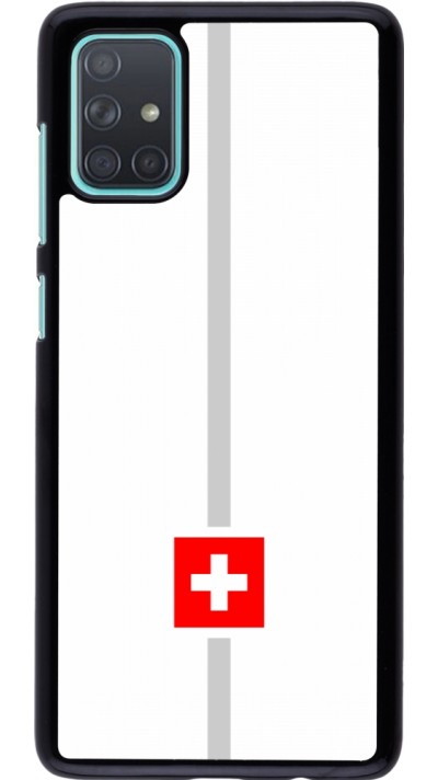 Coque Samsung Galaxy A71 - Canton CH blanc
