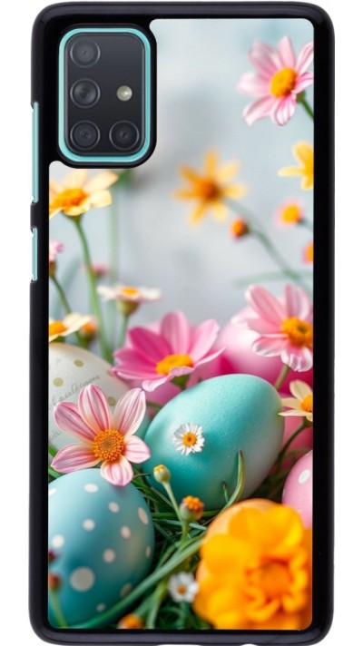 Samsung Galaxy A71 Case Hülle - Easter 2026 Eggs with flowers
