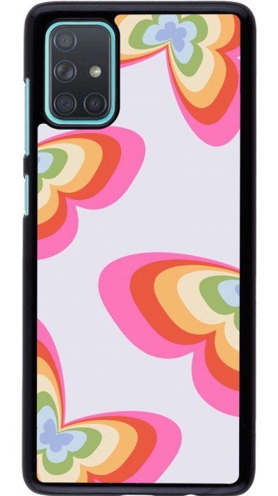 Coque Samsung Galaxy A71 - Easter 2024 rainbow butterflies