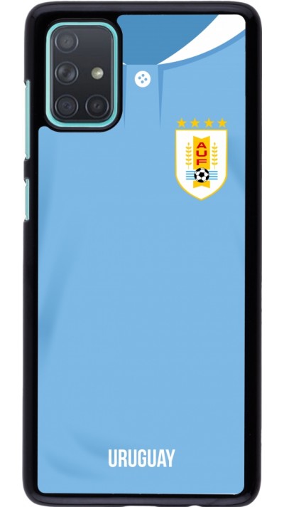 Samsung Galaxy A71 Case Hülle - Uruguay 2022 personalisierbares Fussballtrikot