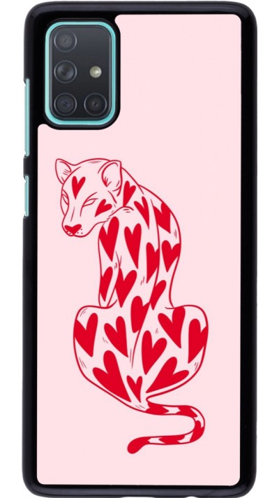 Samsung Galaxy A71 Case Hülle - Leopard with hearts 2026