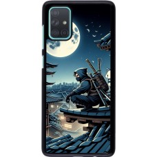Samsung Galaxy A71 Case Hülle - Ninja unter dem Mond