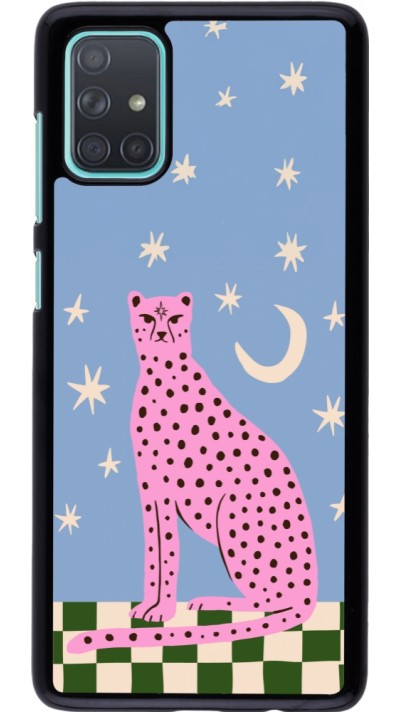Samsung Galaxy A71 Case Hülle - Pink leopard with stars 2026