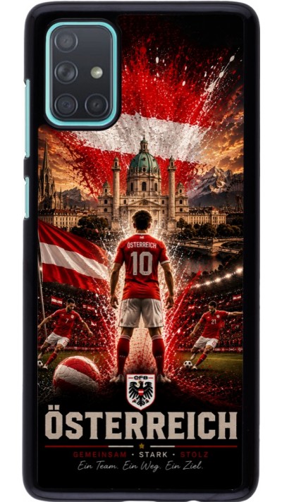 Samsung Galaxy A71 Case Hülle - Fussball Österreich splash 2026