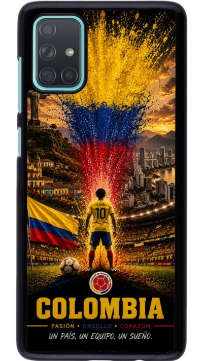 Samsung Galaxy A71 Case Hülle - Fussball Kolumbien splash 2026