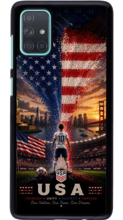Samsung Galaxy A71 Case Hülle - Fussball Vereinigten Staaten splash 2026