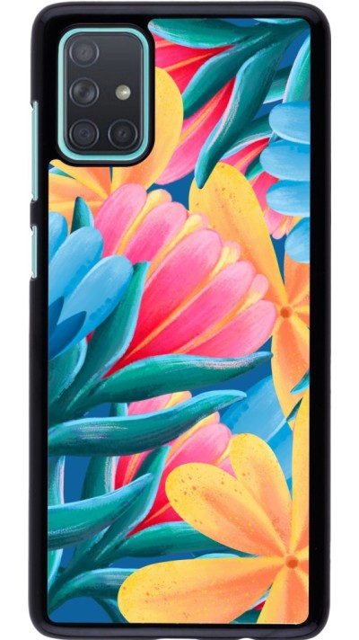 Samsung Galaxy A71 Case Hülle - Spring 23 colorful flowers