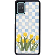 Samsung Galaxy A71 Case Hülle - Blue vichy tulips 2026