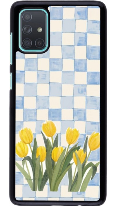 Samsung Galaxy A71 Case Hülle - Blue vichy tulips 2026