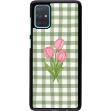 Samsung Galaxy A71 Case Hülle - Green vichy tulips Spring 2026