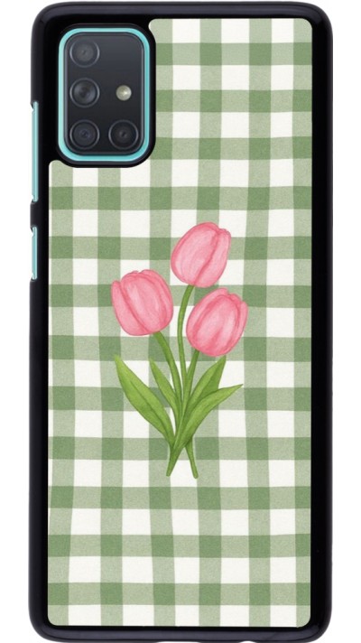 Samsung Galaxy A71 Case Hülle - Green vichy tulips 2026