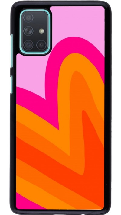 Samsung Galaxy A71 Case Hülle - Valentine 2024 heart gradient