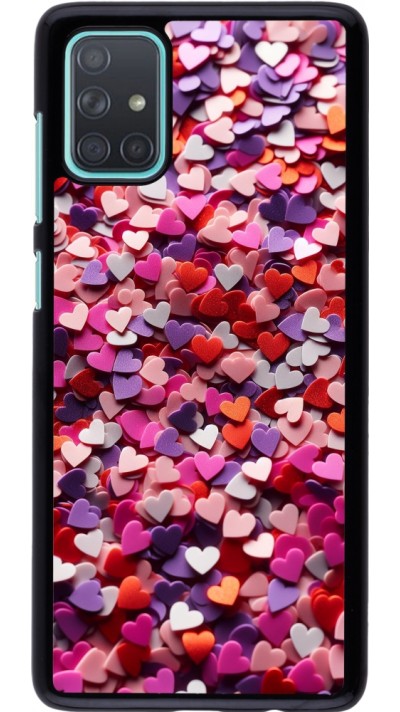 Samsung Galaxy A71 Case Hülle - Valentin 2025 Konfetti