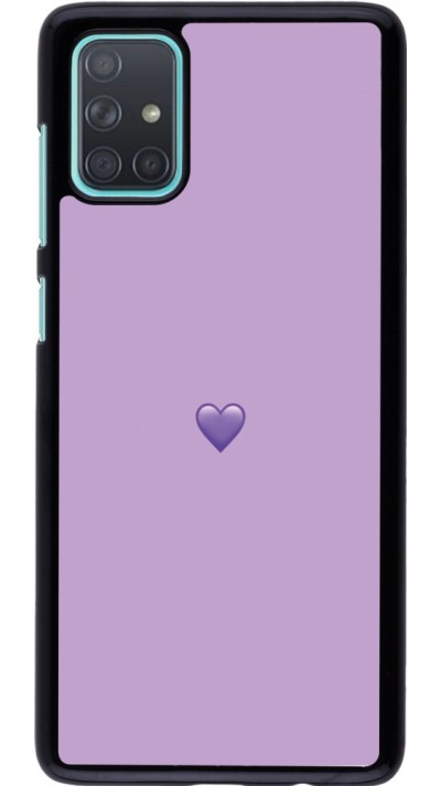 Samsung Galaxy A71 Case Hülle - Valentine 2023 purpule single heart