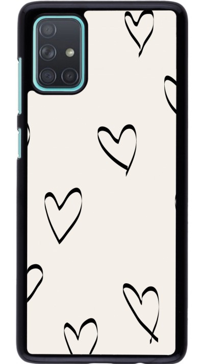 Samsung Galaxy A71 Case Hülle - Valentine 2023 minimalist hearts