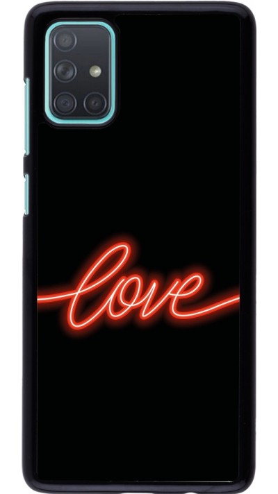 Samsung Galaxy A71 Case Hülle - Valentine 2023 neon love