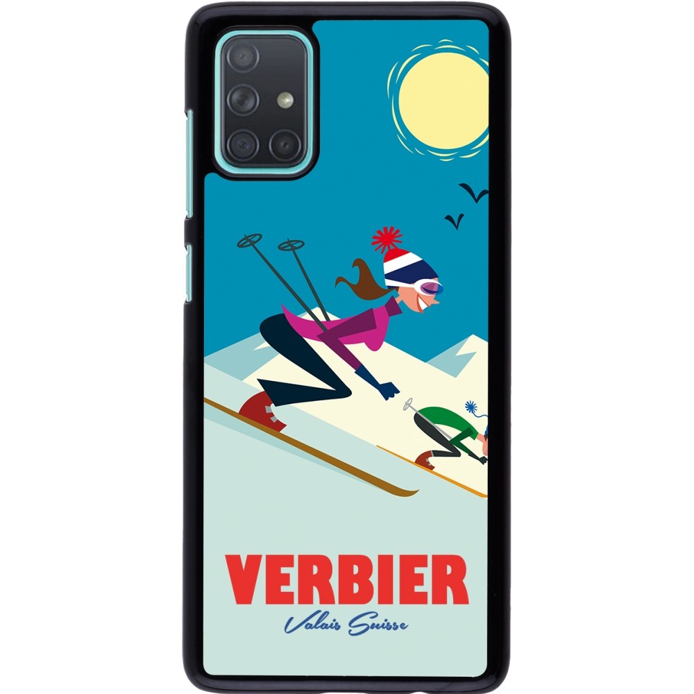 Samsung Galaxy A71 Case Hülle - Verbier Ski Downhill