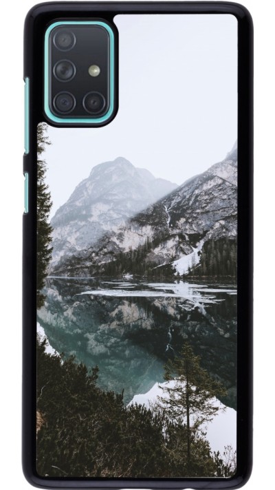 Samsung Galaxy A71 Case Hülle - Winter 22 snowy mountain and lake