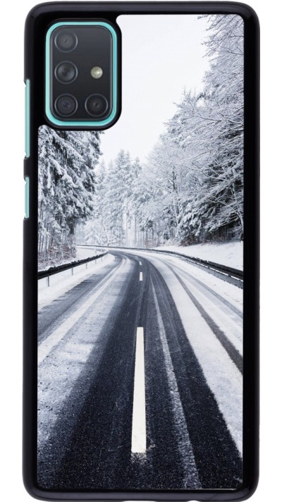 Samsung Galaxy A71 Case Hülle - Winter 22 Snowy Road