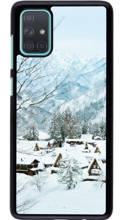 Samsung Galaxy A71 Case Hülle - Winter 25 Winter snowy landscape