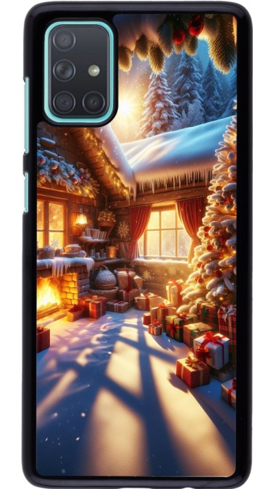 Samsung Galaxy A71 Case Hülle - Weihnachten Chalet Feerie