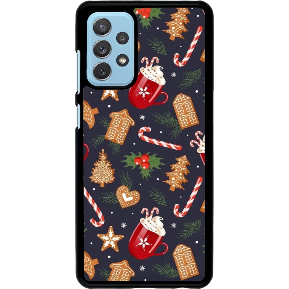 Samsung Galaxy A72 Case Hülle - Christmas 25 Pattern Gingerbread House