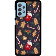 Samsung Galaxy A72 Case Hülle - Christmas 25 Pattern Gingerbread House