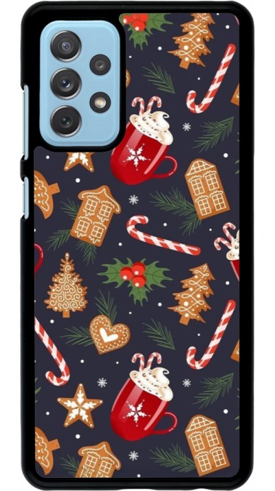 Samsung Galaxy A72 Case Hülle - Christmas 25 Pattern Gingerbread House