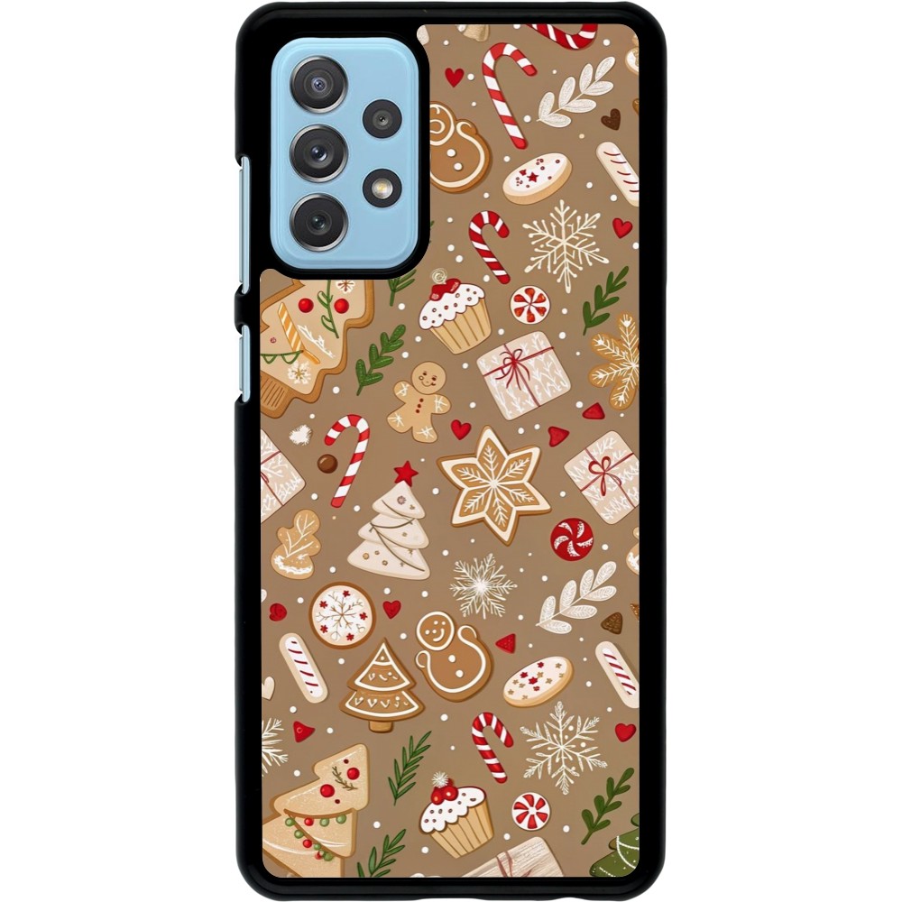 Samsung Galaxy A72 Case Hülle - Christmas 25 Pattern Ginger Cookie