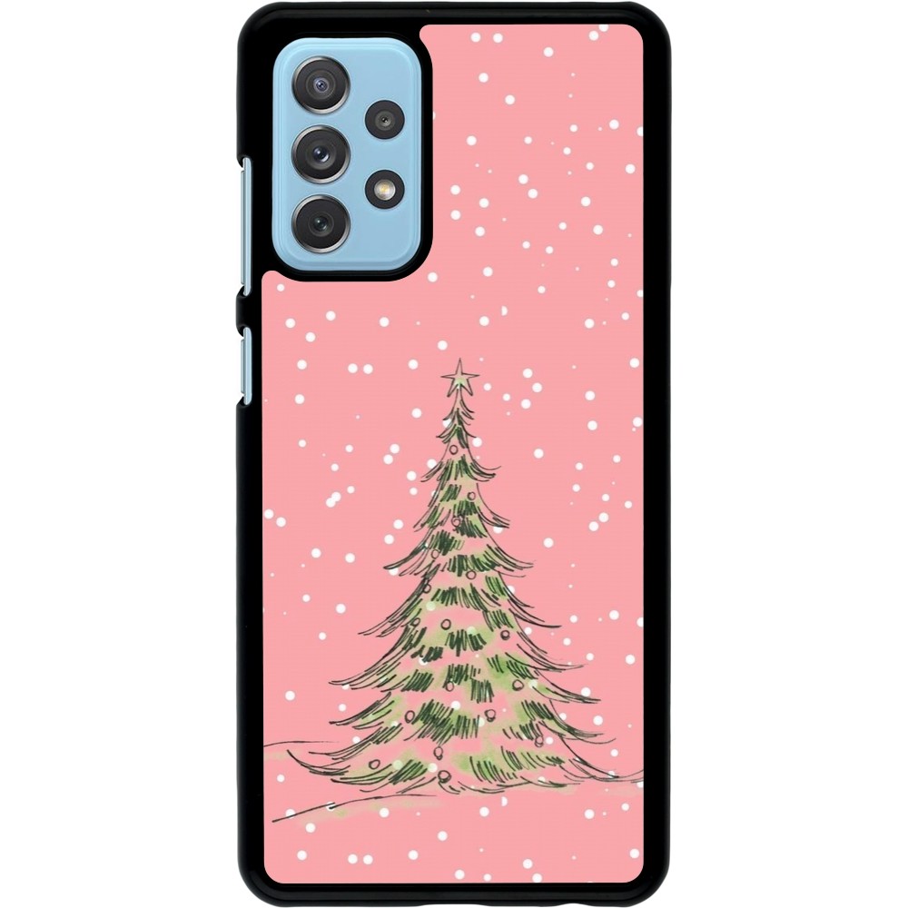 Samsung Galaxy A72 Case Hülle - Christmas 25 Pink Tree