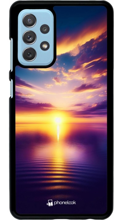 Samsung Galaxy A72 Case Hülle - Sonnenuntergang gelb violett