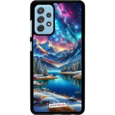Samsung Galaxy A72 Case Hülle - Fantasiebergsee Himmel Sterne