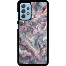 Samsung Galaxy A72 Case Hülle - Violetter silberner Marmor