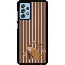 Samsung Galaxy A72 Case Hülle - Monkey with stripes
