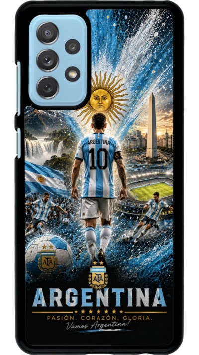 Samsung Galaxy A72 Case Hülle - Fussball Argentinien splash 2026