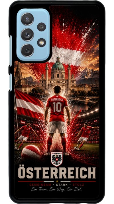 Samsung Galaxy A72 Case Hülle - Fussball Österreich splash 2026