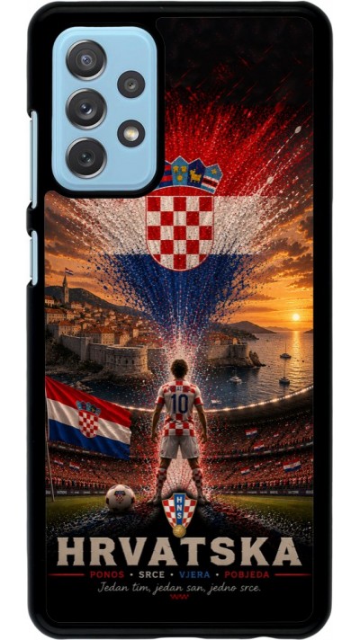Samsung Galaxy A72 Case Hülle - Fussball Kroatien splash 2026