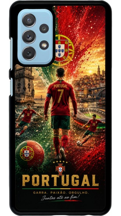 Samsung Galaxy A72 Case Hülle - Fussball Portugal splash 2026