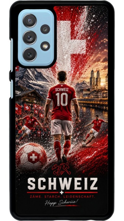 Samsung Galaxy A72 Case Hülle - Fussball Schweiz splash 2026