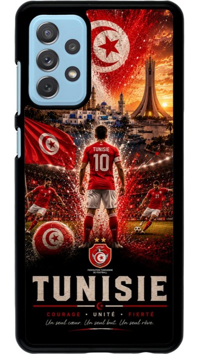 Samsung Galaxy A72 Case Hülle - Fussball Tunesien splash 2026