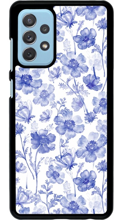 Samsung Galaxy A72 Case Hülle - Spring 23 watercolor blue flowers