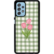 Samsung Galaxy A72 Case Hülle - Green vichy tulips Spring 2026