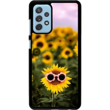 Samsung Galaxy A72 Case Hülle - Sunflower with glasses Spring 2026